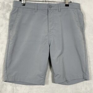 Johnnie-O Mulligan Golf Shorts Men 32 Gray Performance Stretch Preppy Casual